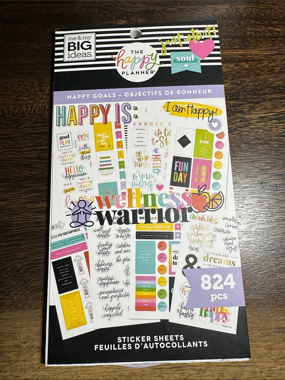 The Happy Planner Sticker Pack - HAPPY GOALS Rainbow Wellness Warrior